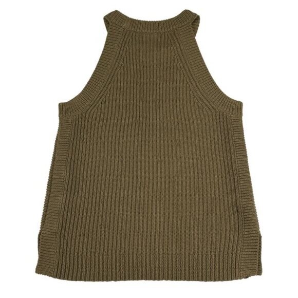 MADEWELL Valley High Neck Sweater Tank Sz XXS Dark Olive - Picture 4 of 4